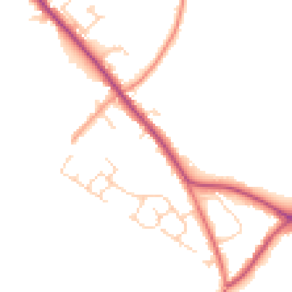 Daytime road noise heatmap for HP27 9SG