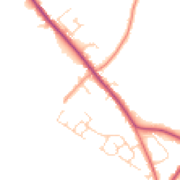 Daytime road noise heatmap for HP27 9SL