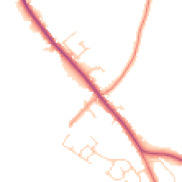 Daytime road noise heatmap for HP27 9SN