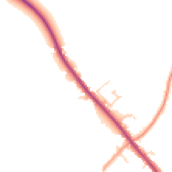 Daytime road noise heatmap for HP27 9SY