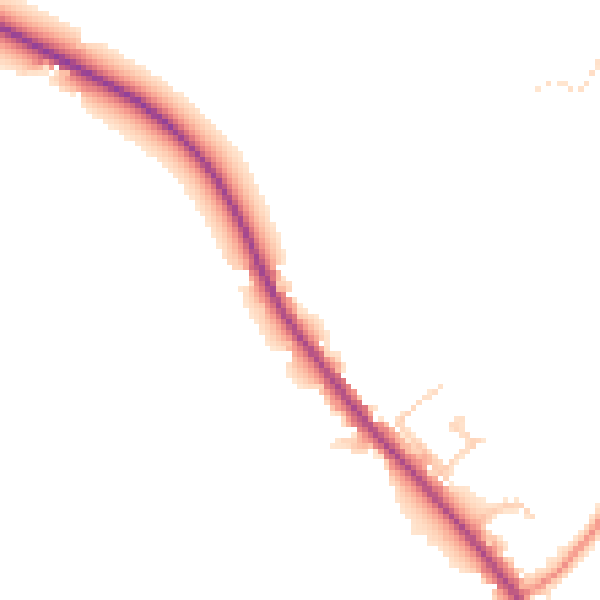 Daytime road noise heatmap for HP27 9TA