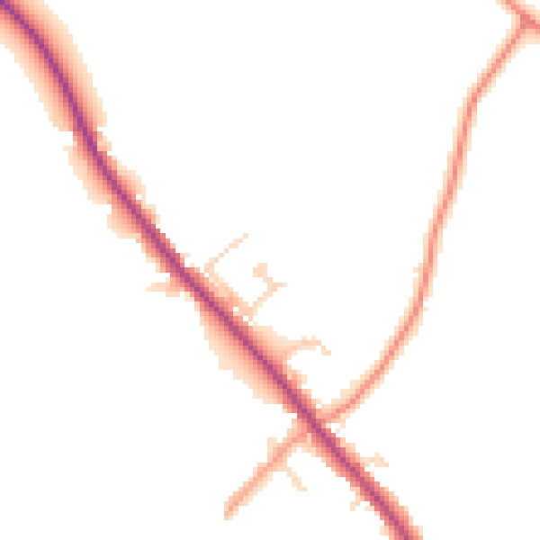 Daytime road noise heatmap for HP27 9TB