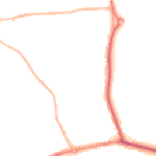 Night-time road noise heatmap for HP9 1AG