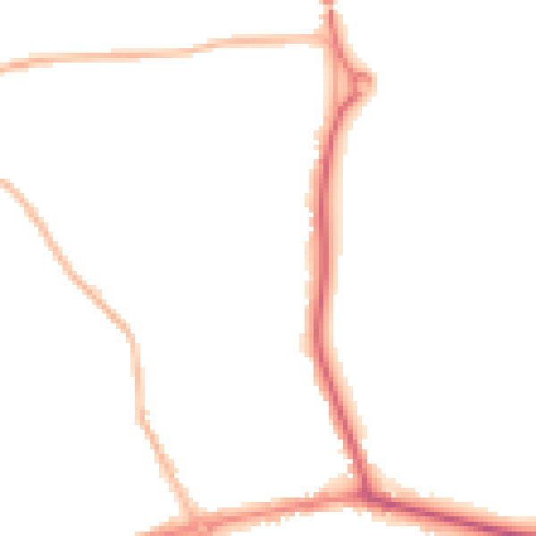 Night-time road noise heatmap for HP9 1AL