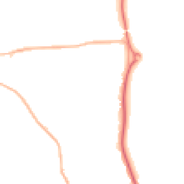 Night-time road noise heatmap for HP9 1AN