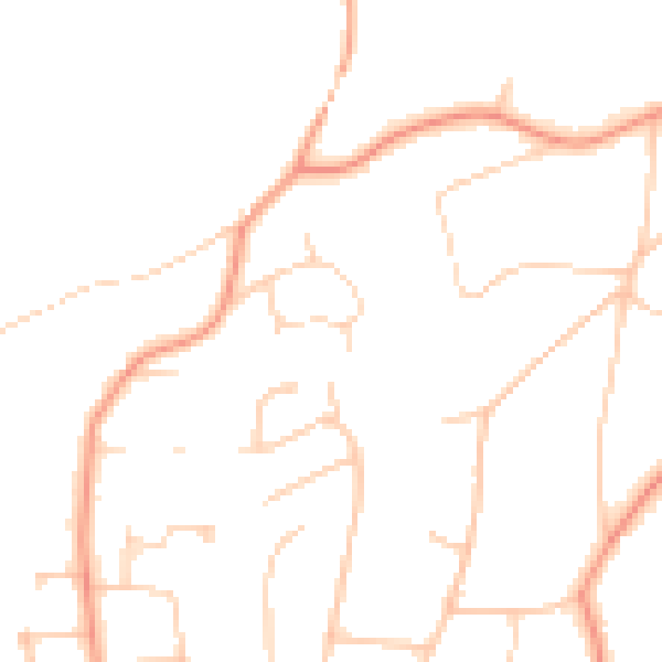Daytime road noise heatmap for HP9 1BP