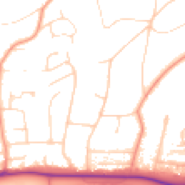 Daytime road noise heatmap for HP9 1BU