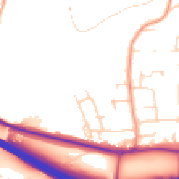 Daytime road noise heatmap for HP9 1DH