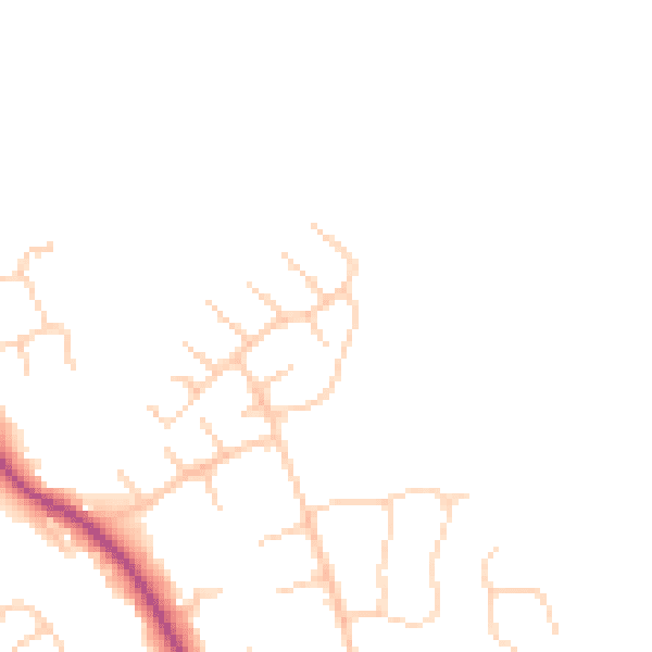 Daytime road noise heatmap for HP9 2AY