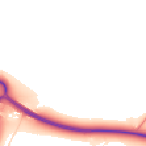 Daytime road noise heatmap for HP9 2BJ