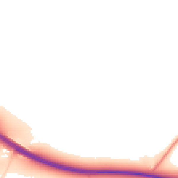 Daytime road noise heatmap for HP9 2DL
