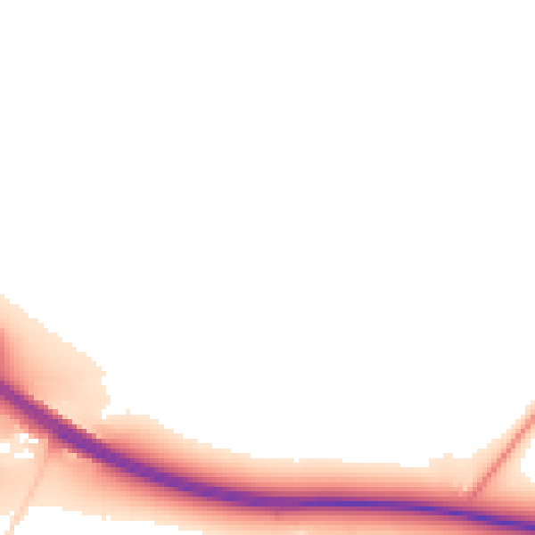 Daytime road noise heatmap for HP9 2DP