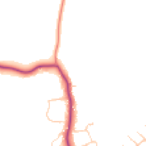 Daytime road noise heatmap for HP9 2EN