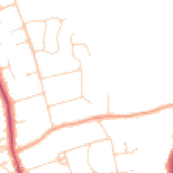 Daytime road noise heatmap for HP9 2NR