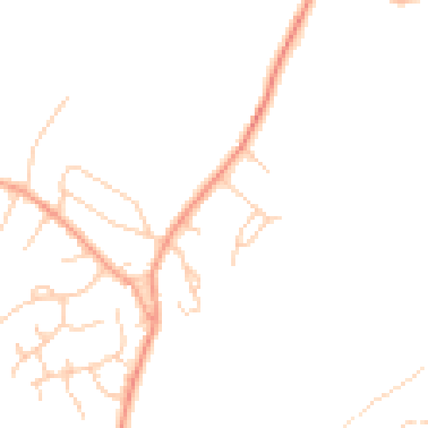 Daytime road noise heatmap for HP9 2QF