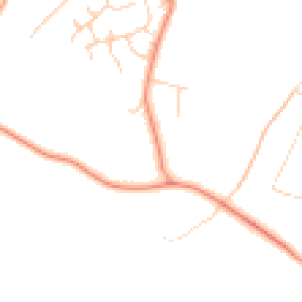 Daytime road noise heatmap for HP9 2QQ