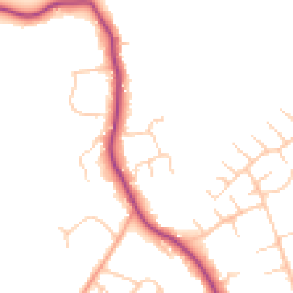 Daytime road noise heatmap for HP9 2RR