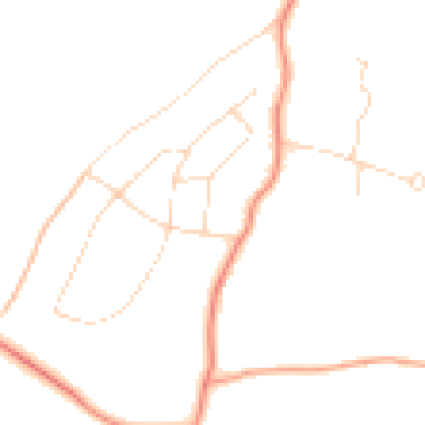 Daytime road noise heatmap for HP9 2SU