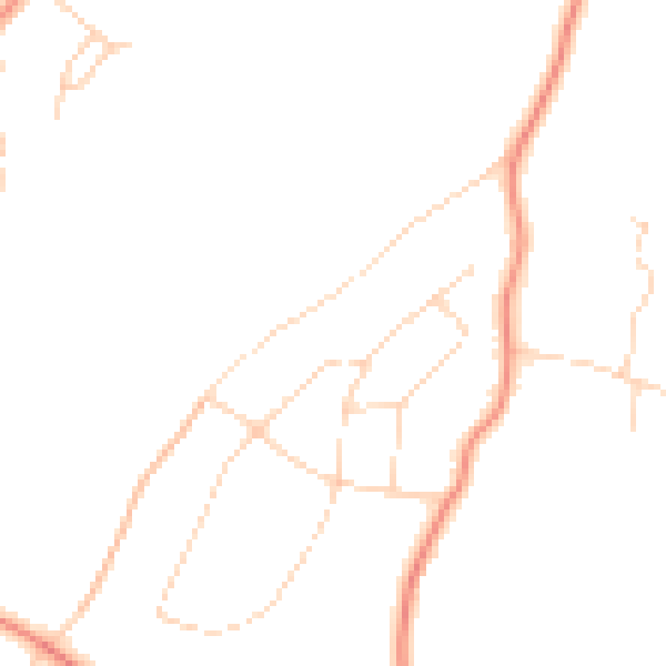 Daytime road noise heatmap for HP9 2TD