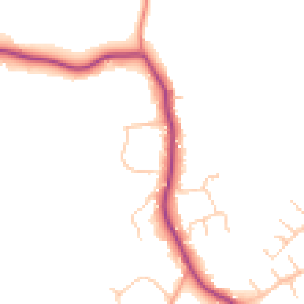 Daytime road noise heatmap for HP9 2TT