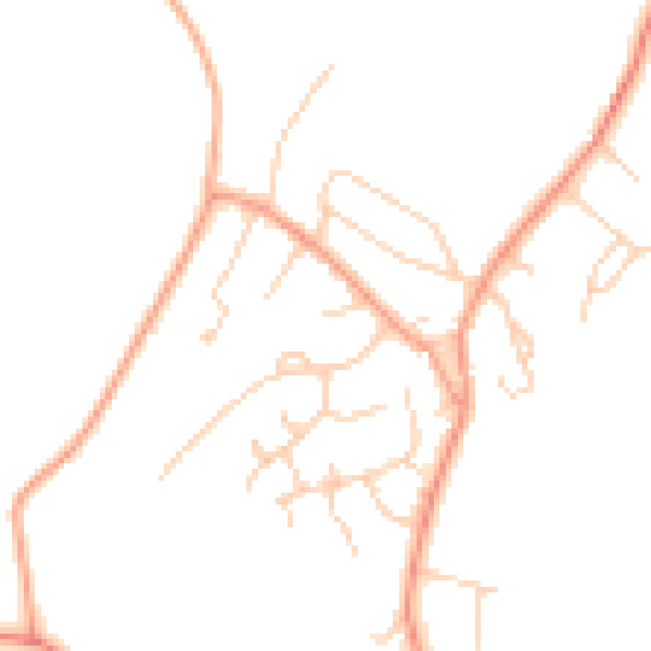 Daytime road noise heatmap for HP9 2UB