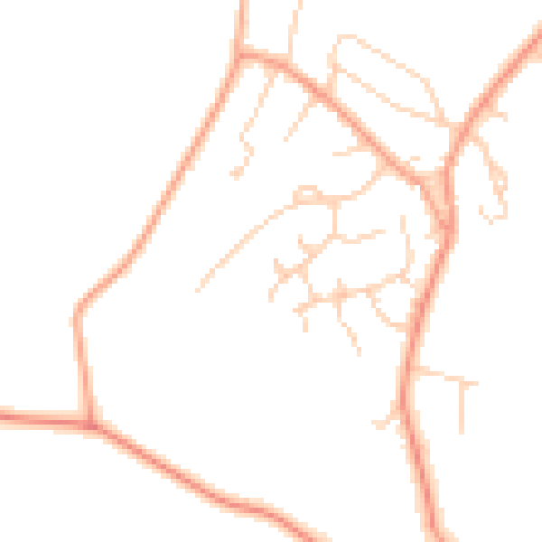 Daytime road noise heatmap for HP9 2UY