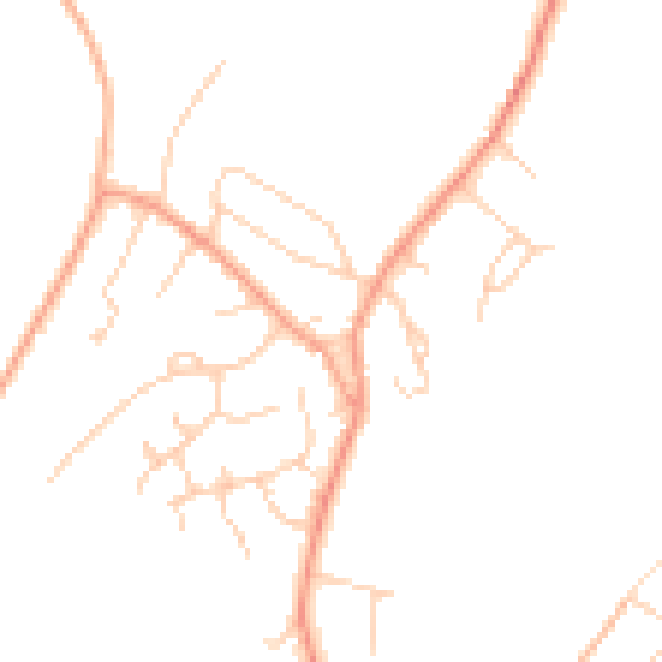 Daytime road noise heatmap for HP9 2XZ