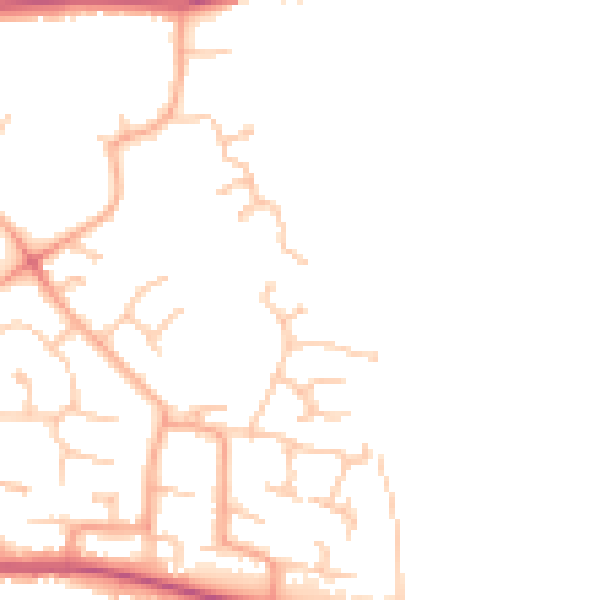 Daytime road noise heatmap for HR1 1AU