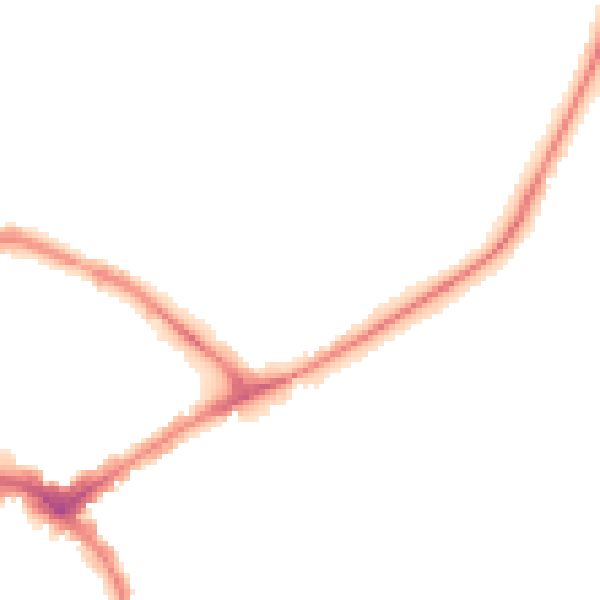 Night-time road noise heatmap for HR1 1BE
