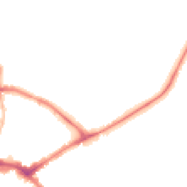 Night-time road noise heatmap for HR1 1BG