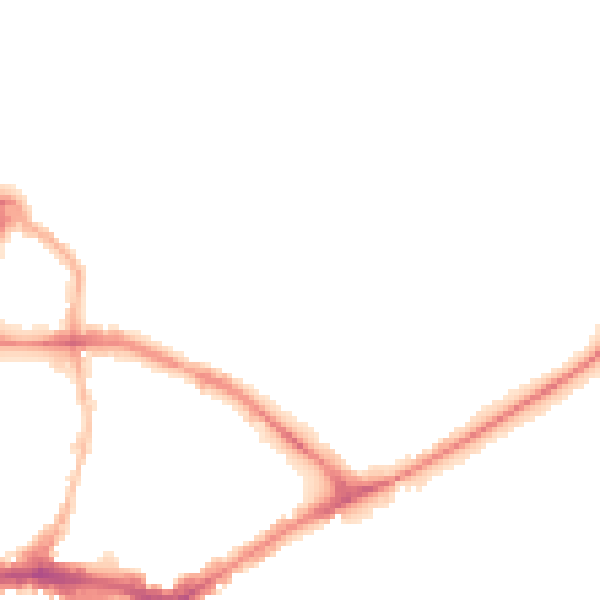 Night-time road noise heatmap for HR1 1DU