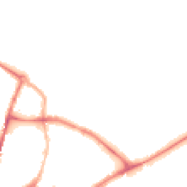 Night-time road noise heatmap for HR1 1EG