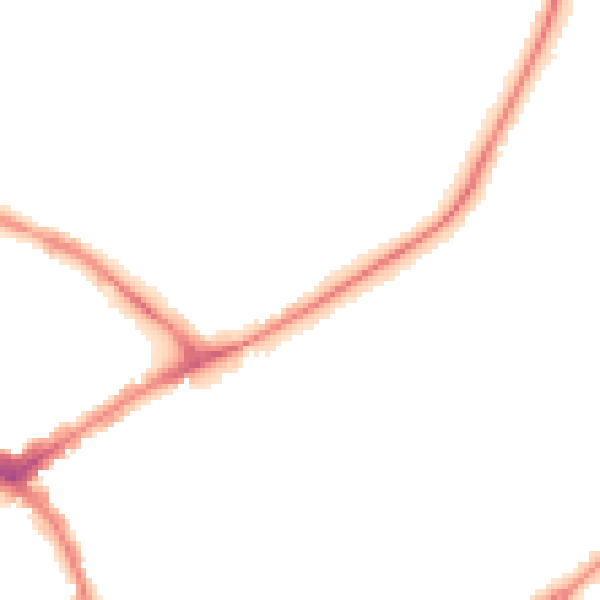 Night-time road noise heatmap for HR1 1HR