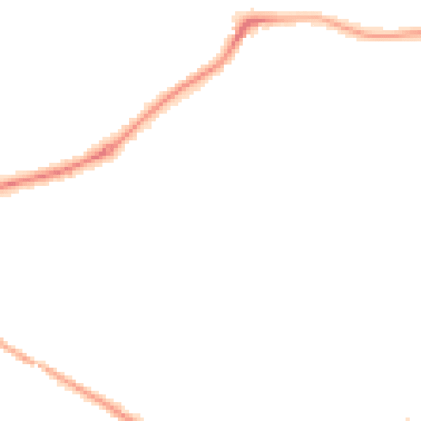 Night-time road noise heatmap for HR1 1TA