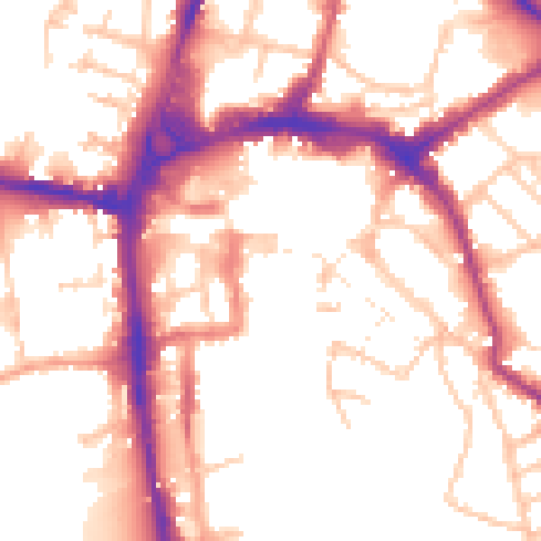 Daytime road noise heatmap for HR1 2LR