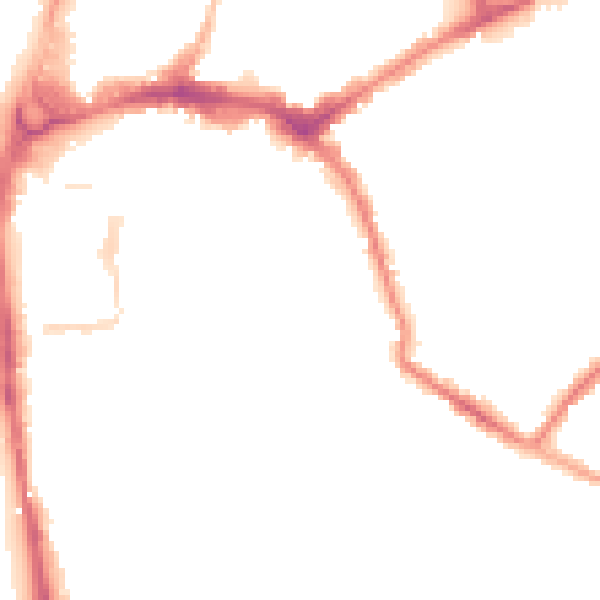 Night-time road noise heatmap for HR1 2LY