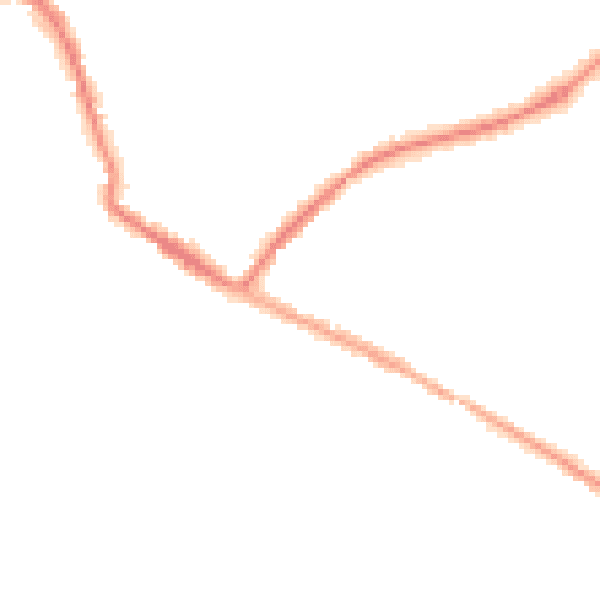 Night-time road noise heatmap for HR1 2RG