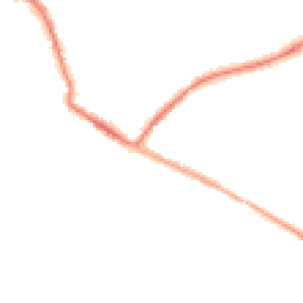 Night-time road noise heatmap for HR1 2RY