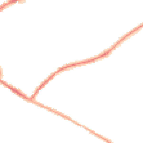 Night-time road noise heatmap for HR1 2SU