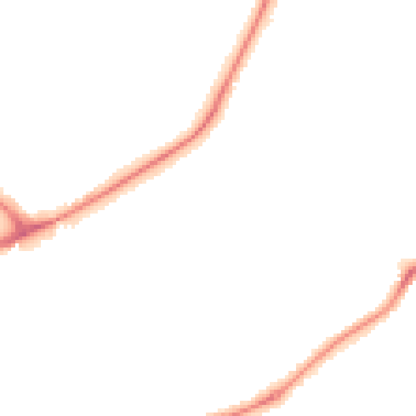 Night-time road noise heatmap for HR1 2TE