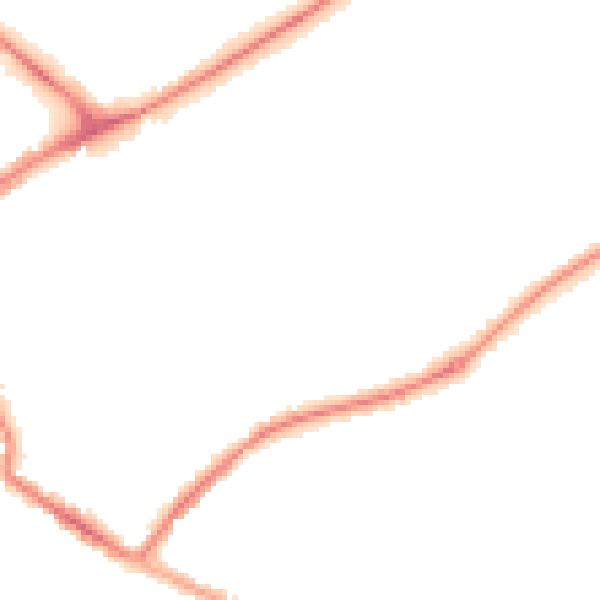 Night-time road noise heatmap for HR1 2TX