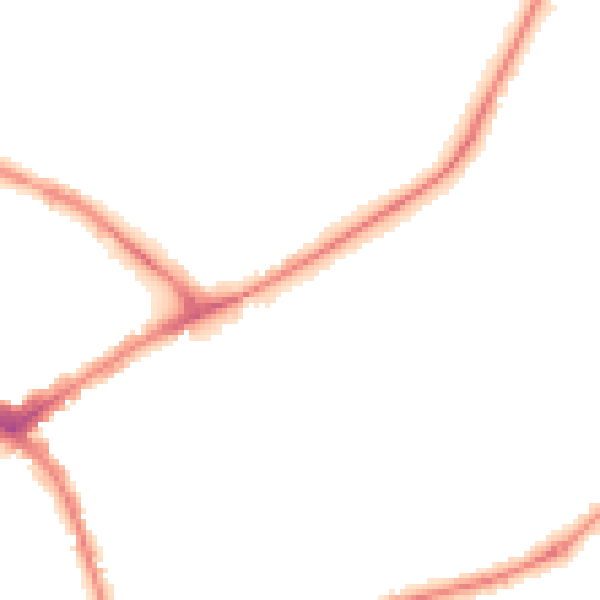 Night-time road noise heatmap for HR1 2UB