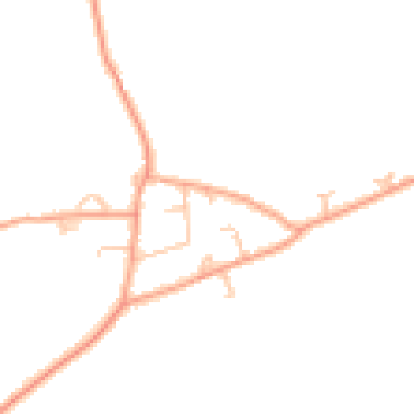 Daytime road noise heatmap for HR1 3EG