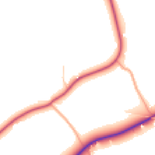 Daytime road noise heatmap for HR1 3NH