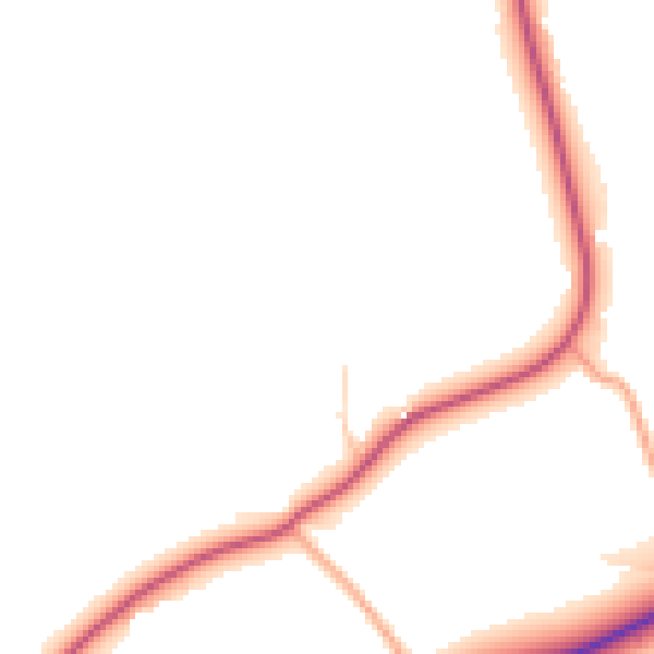 Daytime road noise heatmap for HR1 3NQ