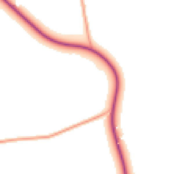 Daytime road noise heatmap for HR1 3PJ
