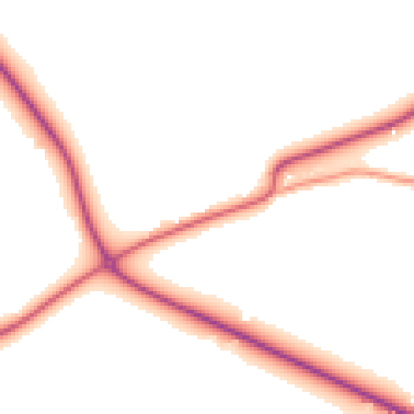 Daytime road noise heatmap for HR1 3QR