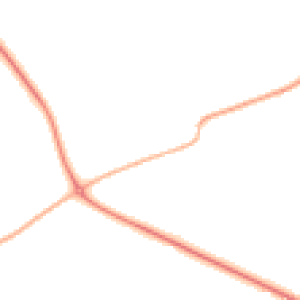 Night-time road noise heatmap for HR1 3QR