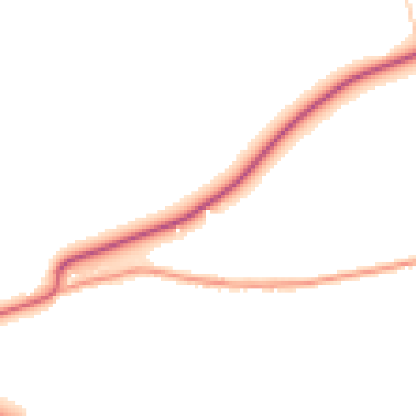 Daytime road noise heatmap for HR1 3QX