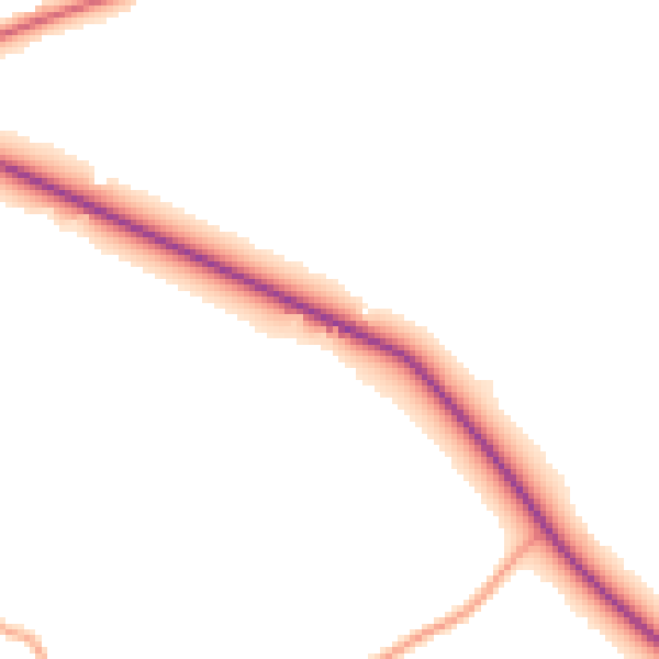 Daytime road noise heatmap for HR1 3QZ